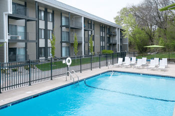 Pool with sunning deck